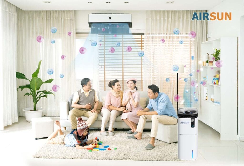 may cap khong khi tao am